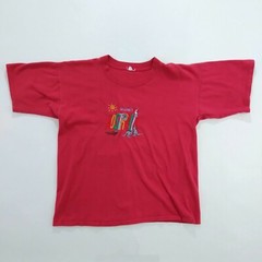 Vintage 90’s Sydney Australia T Shirt Size L Red Embroidered Single Stitch