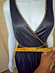 RARE VTG 70s Disco Karida Sheer Black Dress Long Studio 54 Glamour Small Sz 4-6