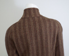 Vintage 1980s Thierry Mugler Wool Tweed Blazer Jacket 40 Italy Brown Red