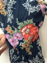 ACT I vintage 60’s/70s Floral Ruffle High Neck Sleeveless Blouse S