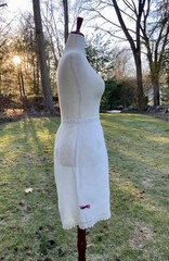 Antique Edwardian Cotton Bloomers c.1905–1915 | Filet Lace Ribbon Hem | L