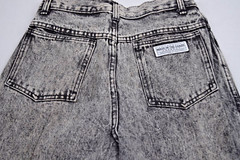 Vintage Jeans Made In The Shade Size W28 80s Black Acid Wash Made USA