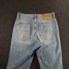 Mudd Vintage Flare Cargo Jeans Womens 28 Blue Denim Y2K High Rise Baggy 90s