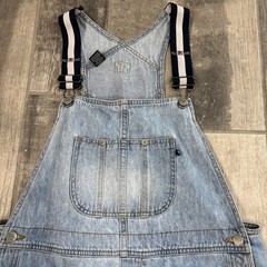 Vtg 90s Ralph Lauren Polo Jeans Co Carpenter Bib Suspender Overalls Women’s Lg