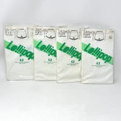 Vintage Lollipop Midway Pant 4 Pack White 100% Cotton Elastic Waist Size 12 USA