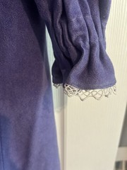 Vtg Homemade Women’s Robe Housecoat Blue Fleece Long