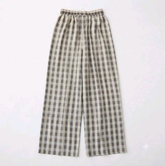 The Limited Gingham Wide Leg Pants Size S 90s High-Waisted Elastic Waist NWOT