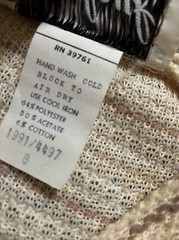 Vintage Malouf of Dallas Women Knit Midi Dress Striped V-Neck Elastic Waist Sz 8