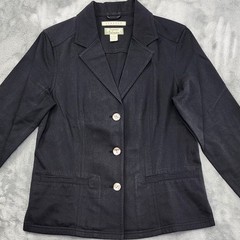 Vintage Tommy Bahama Jacket Womens 2 Black Stretch Cotton Preppy Lightweight