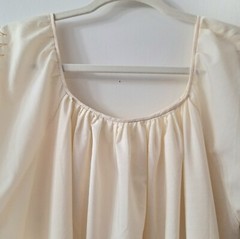 Vtg Handmade Ivory Nightgown M L Embroidered Nicaragua Cottagecore Loose Fit See