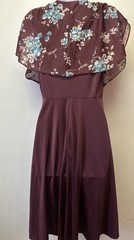 Vintage 70s Shawl Collar Poly Knit Topper Women Size 9 Boho Floral Deep V -Neck
