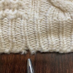 Vintage FULLY FASHIONED BY TAMI 100% Wool Cable Knit Button Sweater Cream Sz S/M