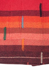 1930’s TOWN & COUNTRY ART DECO INDIAN BLANKET STYLE JACKET COAT SLUB STRIPE VTG