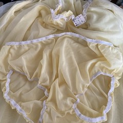 Vintage Baby Doll Lingerie Set NOS RARE Kmart 2 Piece W Tags Yellow Lacey Flower