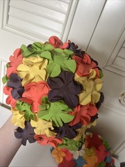 2 Vintage Jantzen Swim Cap Flower Multicolor Rubber Petal 1960s Retro Style