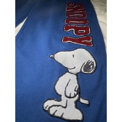 Peanuts Snoopy Wide Leg Baggy Sweatpants Women’s XL Blue Embroidered Streetwear