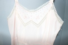 Vintage Barbizon Light Pink Full Slip – Ruffled Pleats at Bottom Size 14 1/ 2