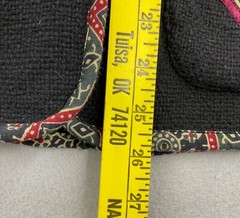 Appliqué Jacket Metallic Trim Medium Black Boho Artsy Y2K Boutique Mall