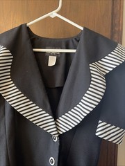 Vintage ‘80’s Women’s Size 10 Black/white Dress By Positive Attitude