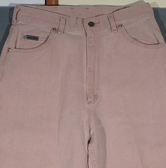 WL09402 VINTAGE 1980s LEE MADE IN USA RIVETED SKINNY WOMENS JEANS sz12 LONG PINK