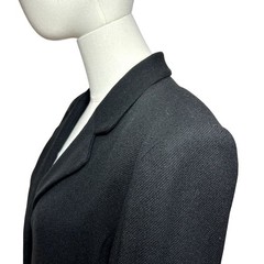 VTG 80s Worthington Black Wool Blazer M Preppy Dark Academia Retro Grunge Boss