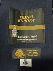 Vintage Tempo Europa London Fog 100% Wool Trench Coat Women’s 12 Regular Blue