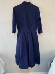 1950’s Vintage Nathan Strong Navy Travel Business Dress Side Zip No Tags