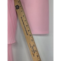Cue Fashions Pink Pleated Overlay Shift Dress Vintage USA Made Size 18.5 Pastel