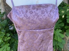 Vintage 90’s La Belle Floral Silk Accents Dress Purple Size 13 Chic Sheer
