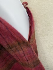 Vintage Rannoch Mohair & Wool Scotland Pink Plaid Skirt Size 12