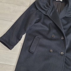 VTG A. Sachs Perlette Wool Overcoat Womens Shawl Collar L/XL Wool Black 80-90’s
