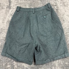 Eddie Bauer Pleated Wool Shorts Womens 12 Dark Green Vintage 08508