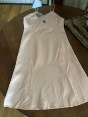 NWT Vintage Peach Original Stardust Crêpe Slip/Dress/Nightgown Size 38
