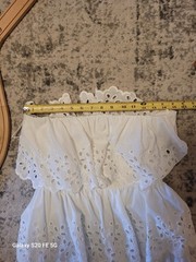 Vintage 1970’s Marita by Anthony Muto Cotton Eyelet Tiered Strapless Dress