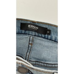 Hudson Mini Skirt Denim Viper Women 23 Blue Stripe Pink Yellow Boho Festival Y2K