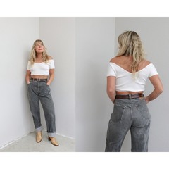 1990’s Vintage Levi’s 501 USA Gray Button Fly Jeans Women’s LG XL 36″ 37″ Waist