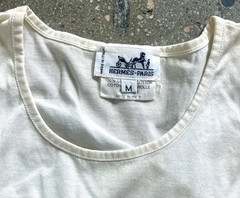 Vintage 1990’s HERMES Annie Faivre Logo Graphic Long Sleeve Shirt Chic Medium