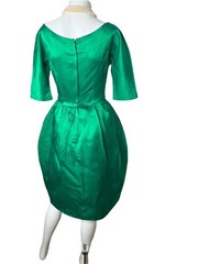 50’s Vintage Fit and Flare – Gorgeous Green Dress Union Made Size 10
