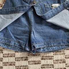 VTG 90s Y2K St. Maarten Dallas Denim Wrap Skort Sz 4/6 Western Cowgirl Rodeo