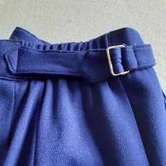 Vintage Stirrup Pants Chaus 10 – Blue High Waist Front Zip Poly Rayon Blend 80’s