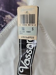 Vassarette Underneath It All Vintage White Satin Full Slip Womens 36S
