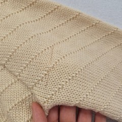 Vintage Norma Della Legge Wool Cardigan Sweater Cream Button Front Size Medium