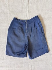 1960s Vintage Jantzen Blue Faded Zip Cotton Twill Shorts Women’s 25” Xs S