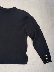 Vintage Mondo Blazer Womens 36 Black Gold Made in West Germany Sailors Sweater