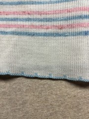 1970s Women’s Pink Wht Blu Knit Sleeveless Top