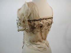 Antique Edwardian Evening Bodice Leonard O’Neill with Gold Metallic Embroidered