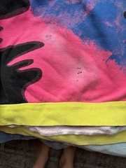 1989 Vintage Hand painted Neon Kozmik Crewneck Sweater Size XL.