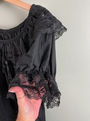 Partners Please! Malco Modes Square Dance Skirt & Blouse Size XL Black VTG