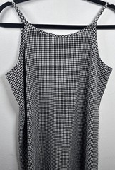 VTG Amy Too Gingham Midi Slip Dress 90s Grunge Cottagecore Spaghetti size 18.5