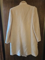 Vintage Stevens Forstmann Trench Coat Wool Mohair Tan Cream